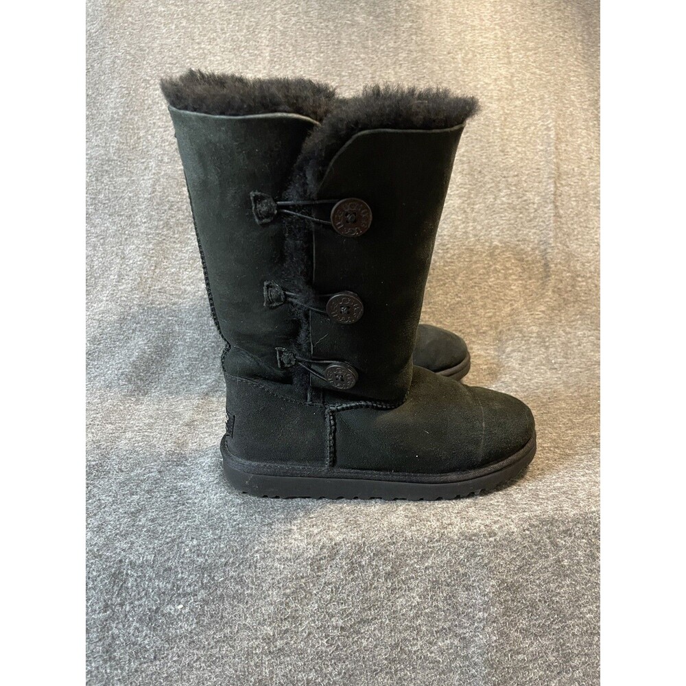 Ugg Australia Black Tall Bailey Button Triple Boots Tall Triplet Women's Size 5